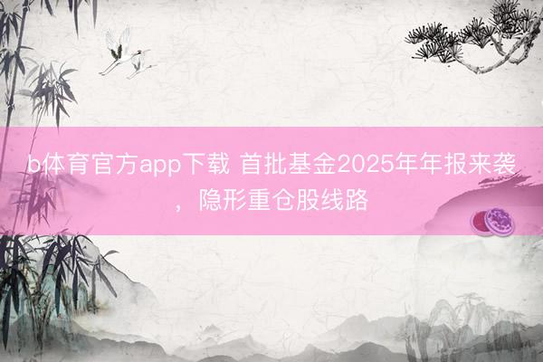 b体育官方app下载 首批基金2025年年报来袭,隐形重仓股线路