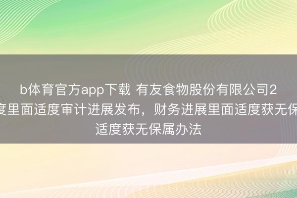b体育官方app下载 有友食物股份有限公司2025年度里面适度审计进展发布,财务进展里面适度获无保属办法