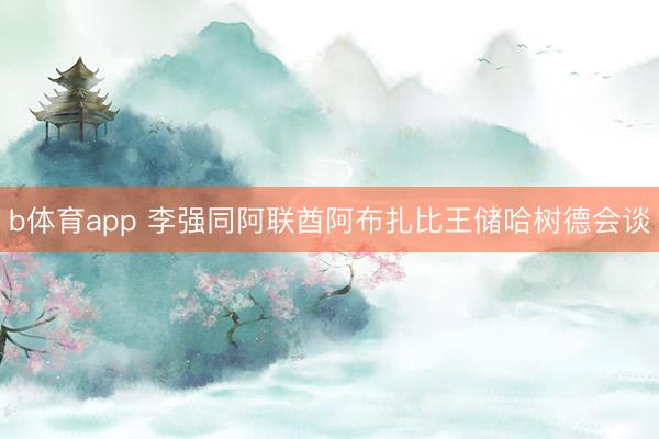 b体育app 李强同阿联酋阿布扎比王储哈树德会谈