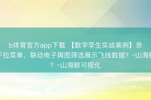 b体育官方app下载 【数字孪生实战案例】奈何制作下拉菜单，联动电子舆图筛选展示飞线数据？~山海鲸可视化