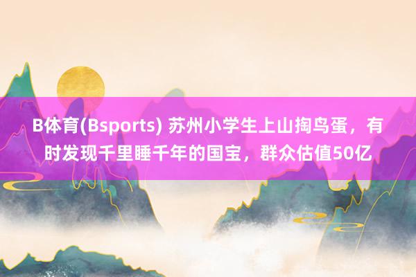 B体育(Bsports) 苏州小学生上山掏鸟蛋，有时发现千里睡千年的国宝，群众估值50亿