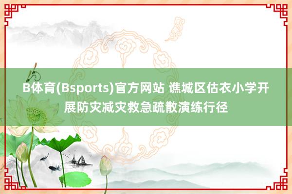 B体育(Bsports)官方网站 谯城区估衣小学开展防灾减灾救急疏散演练行径