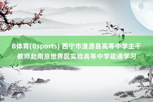 B体育(Bsports) 西宁市湟源县高等中学主干教师赴南京世界区实验高等中学疏通学习