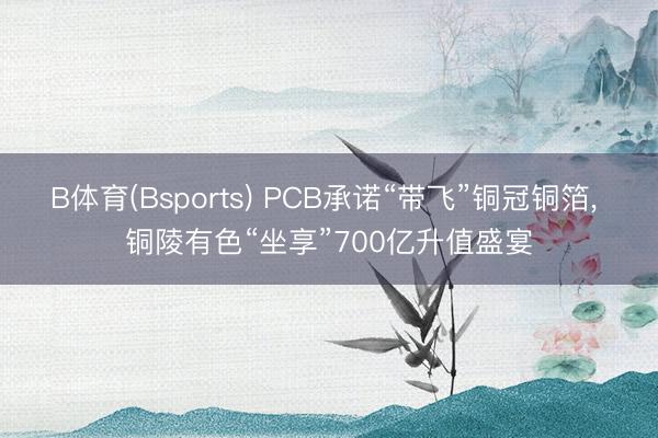 B体育(Bsports) PCB承诺“带飞”铜冠铜箔, 铜陵有色“坐享”700亿升值盛宴