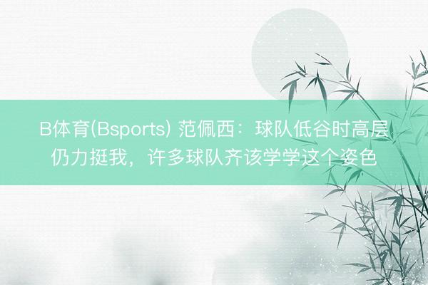 B体育(Bsports) 范佩西：球队低谷时高层仍力挺我，许多球队齐该学学这个姿色