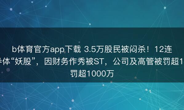b体育官方app下载 3.5万股民被闷杀！12连板半导体“妖股”，因财务作秀被ST，公司及高管被罚超1000万